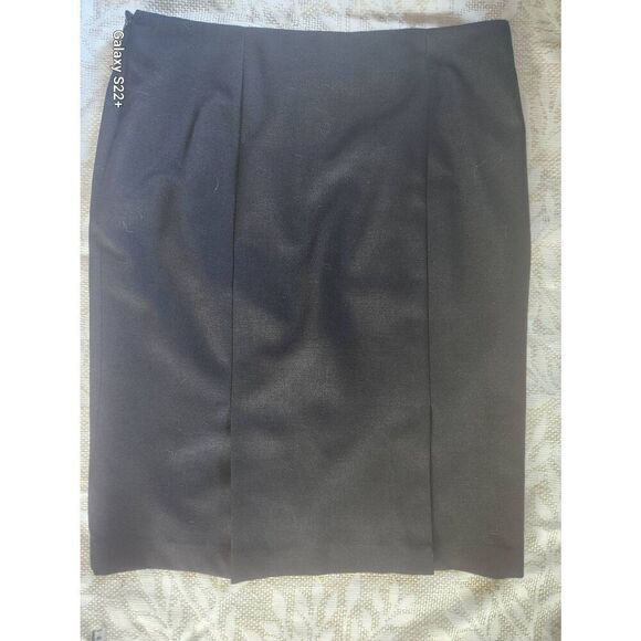 K10  Evan Picone Essentials classic black straight business skirt - Picture 4 of 10